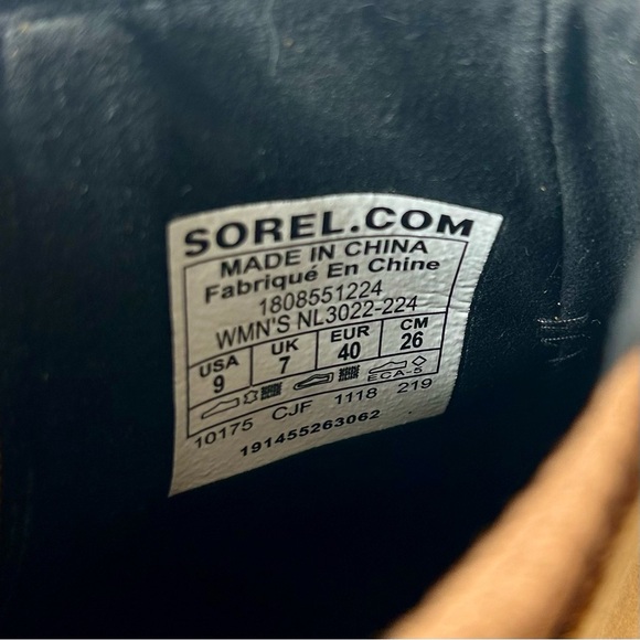 Sorel Joan Of Arctic Leather Wedge Chelsea II Bootie Boot Tan Camel Size 9 - Picture 15 of 15